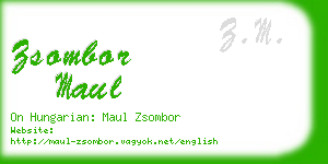 zsombor maul business card